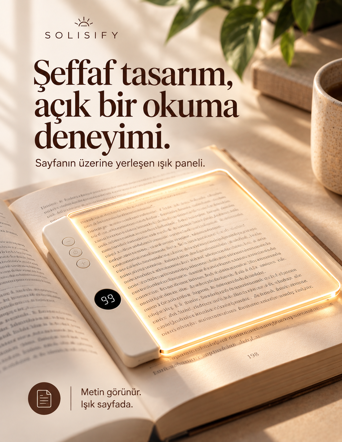 Solisify Pratik Gece Kitap Okuma Yardımcısı