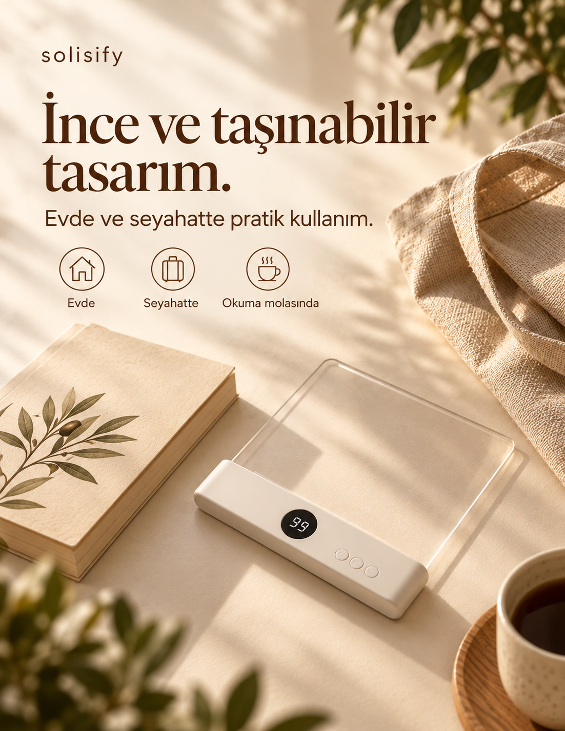 Solisify Pratik Gece Kitap Okuma Yardımcısı